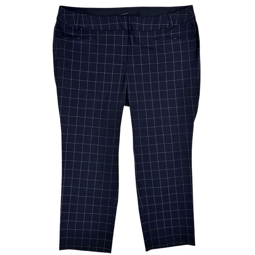 NEW Lane Bryant Sophie Dress Pant Size 20 Short Blue Windowpane Tailored Stretch